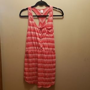Large (Jr size) Xhilaration Coral Stripe Cover Up. NWTs